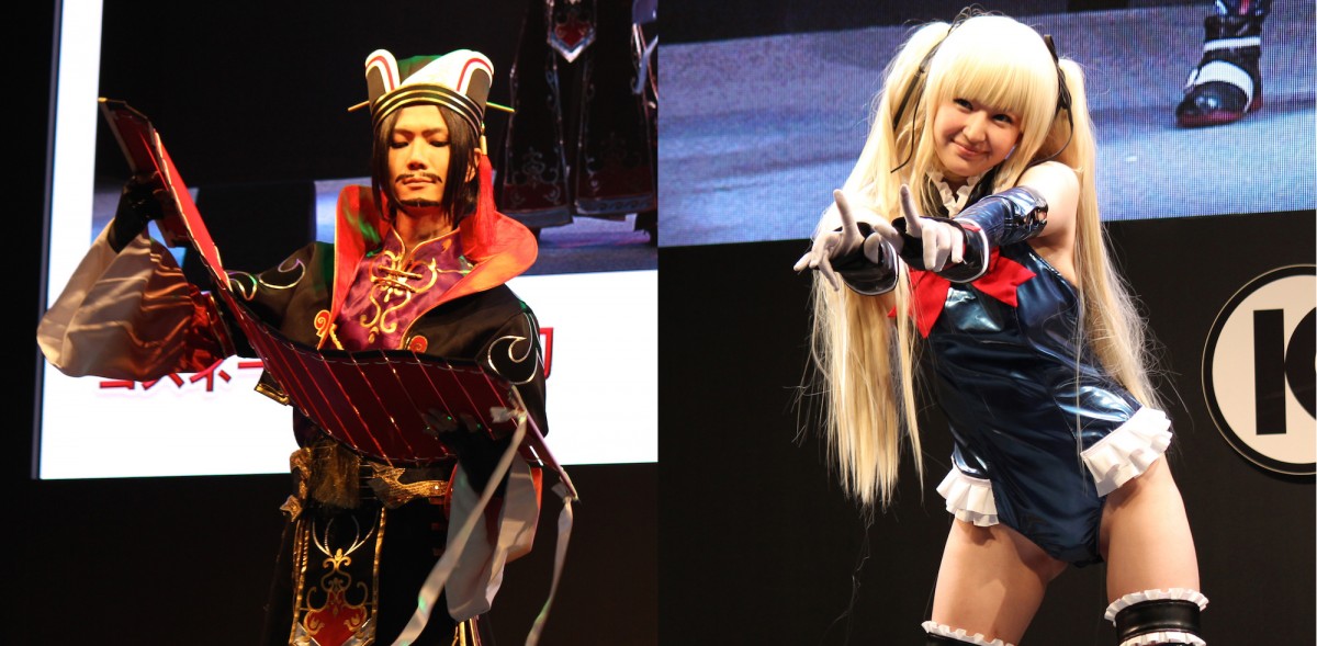 「コーエーテクモ コスプレコンテスト2014」開催！左：大賞を受賞した陳宮コスプレの全幻さん、右：マリー・ローズコスプレのあくびんさん