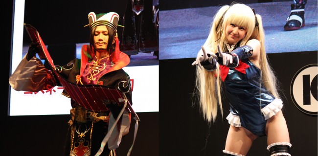 「コーエーテクモ コスプレコンテスト2014」開催!左:大賞を受賞した陳宮コスプレの全幻さん、右:マリー・ローズコスプレのあくびんさん