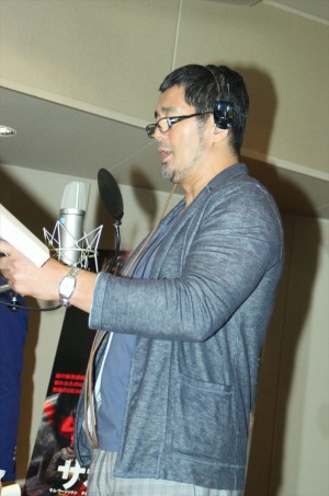 高田延彦、映画『サボタージュ』日本語吹き替え版公開アフレコ収録にて