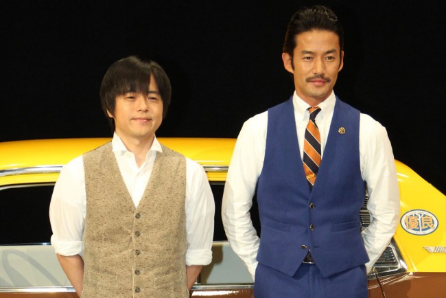 バカリズムと竹野内豊、『素敵な選TAXI』制作発表にて