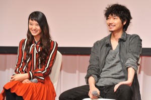 武井咲、綾野剛、『すべてがFになる』制作発表＆完成披露試写会にて