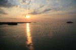 南三陸ホテル観洋から見える志津川湾の夕日