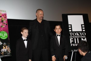 『天才スピヴェット』舞台挨拶に登場したカイル・キャトレット、ジャン＝ピエール・ジュネ監督、鈴木福