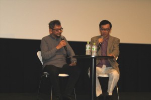 東京・TOHOシネマズ日本橋にて、トークショーを行った庵野秀明と氷川竜介