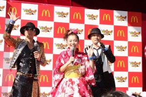 「マクドナルド×妖怪ウォッチ　コラボキャンペーン発表イベント」に参加したキング・クリームソーダ
