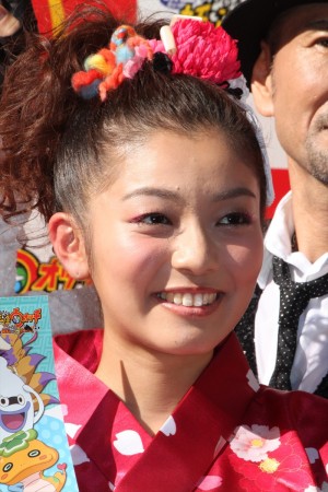 「マクドナルド×妖怪ウォッチ　コラボキャンペーン発表イベント」に参加したマイコ（キング・クリームソーダ）