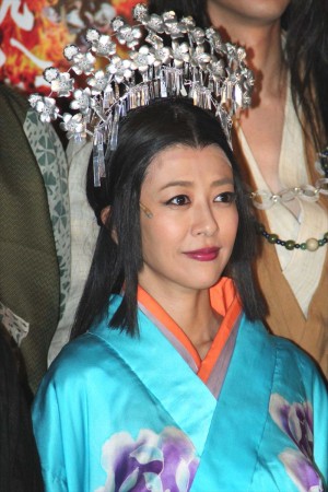 白石美帆、『里見八犬伝』囲み取材会にて