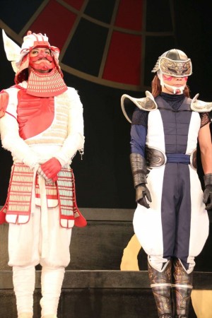 新田健太、高橋光、舞台「戦国BASARA4」会見にて