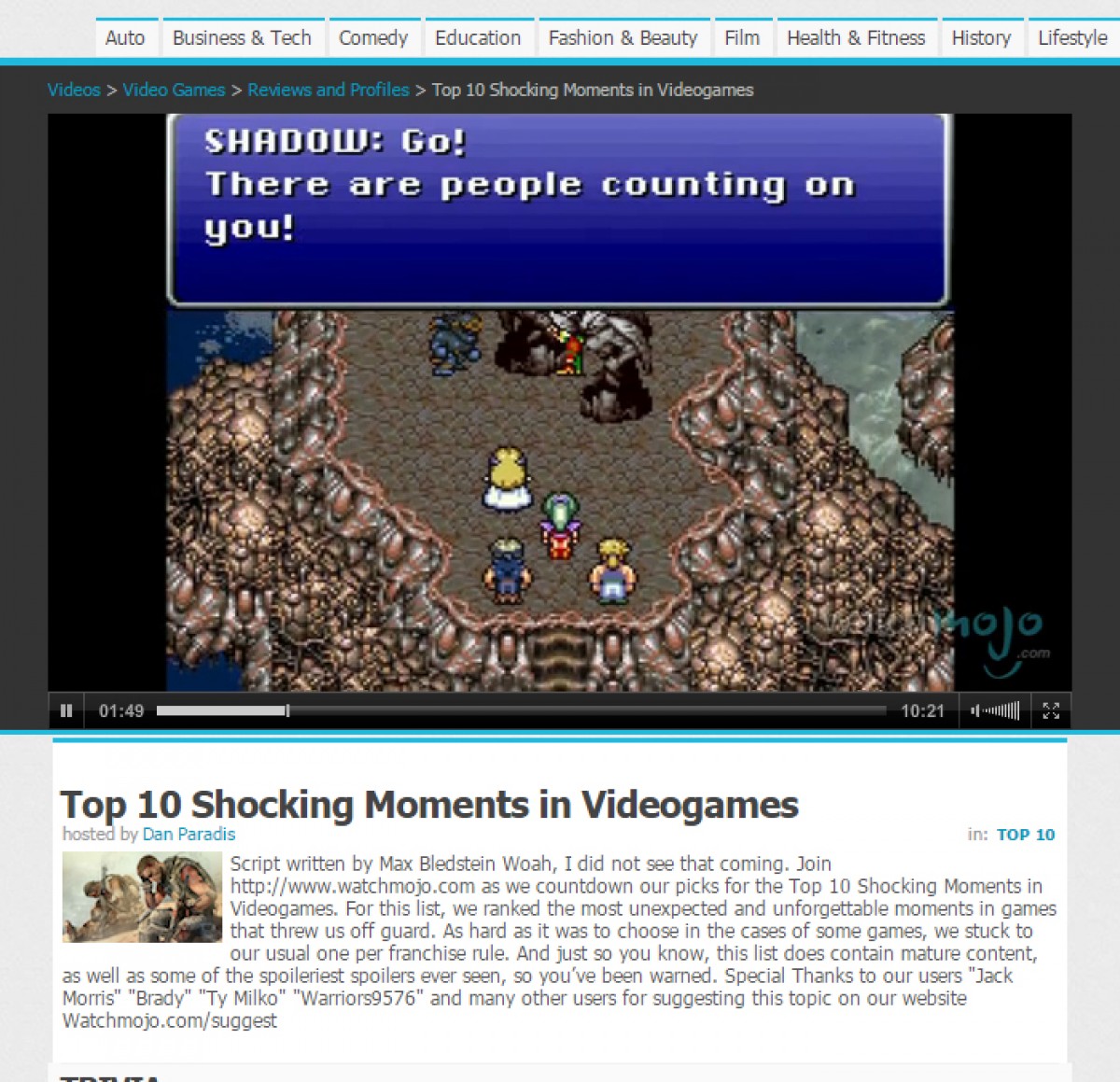 海外サイトが選ぶゲームで驚いた瞬間ベスト10に『FF6』ランクイン!(サイトスクリーンショット)