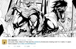 進撃の巨人×スパイダーマンがコラボ!? マーベルコミック作家が示唆