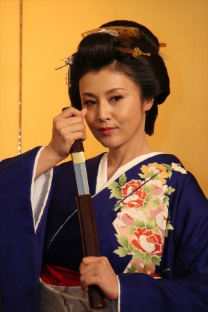 藤原紀香、『大江戸捜査網2015～隠密同心、悪を斬る！』製作発表会見にて