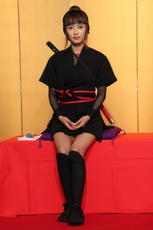 夏菜、『大江戸捜査網2015～隠密同心、悪を斬る！』製作発表会見にて