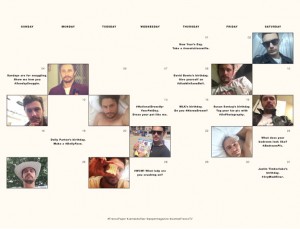 ジェームズ・フランコの自撮りカレンダー（1月）