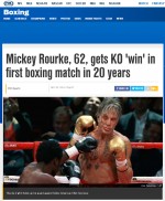62歳のミッキー ローク ボクシング復帰 33歳年下のボクサーに勝利 14年12月1日 セレブ ゴシップ ニュース クランクイン
