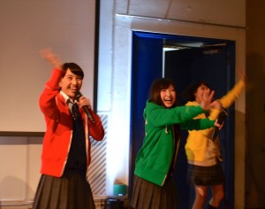 ももクロ主演映画『幕が上がる』トークイベントにて行われたライブパフォーマンスの様子