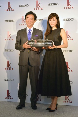 「セイコー ルキア2014 秋冬 新CM発表会」に登場した綾瀬はるか