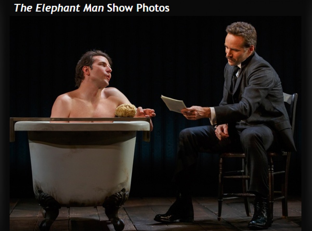 ブラッドリー・クーパー、無防備な上半身裸でエレファント・マンを熱演
