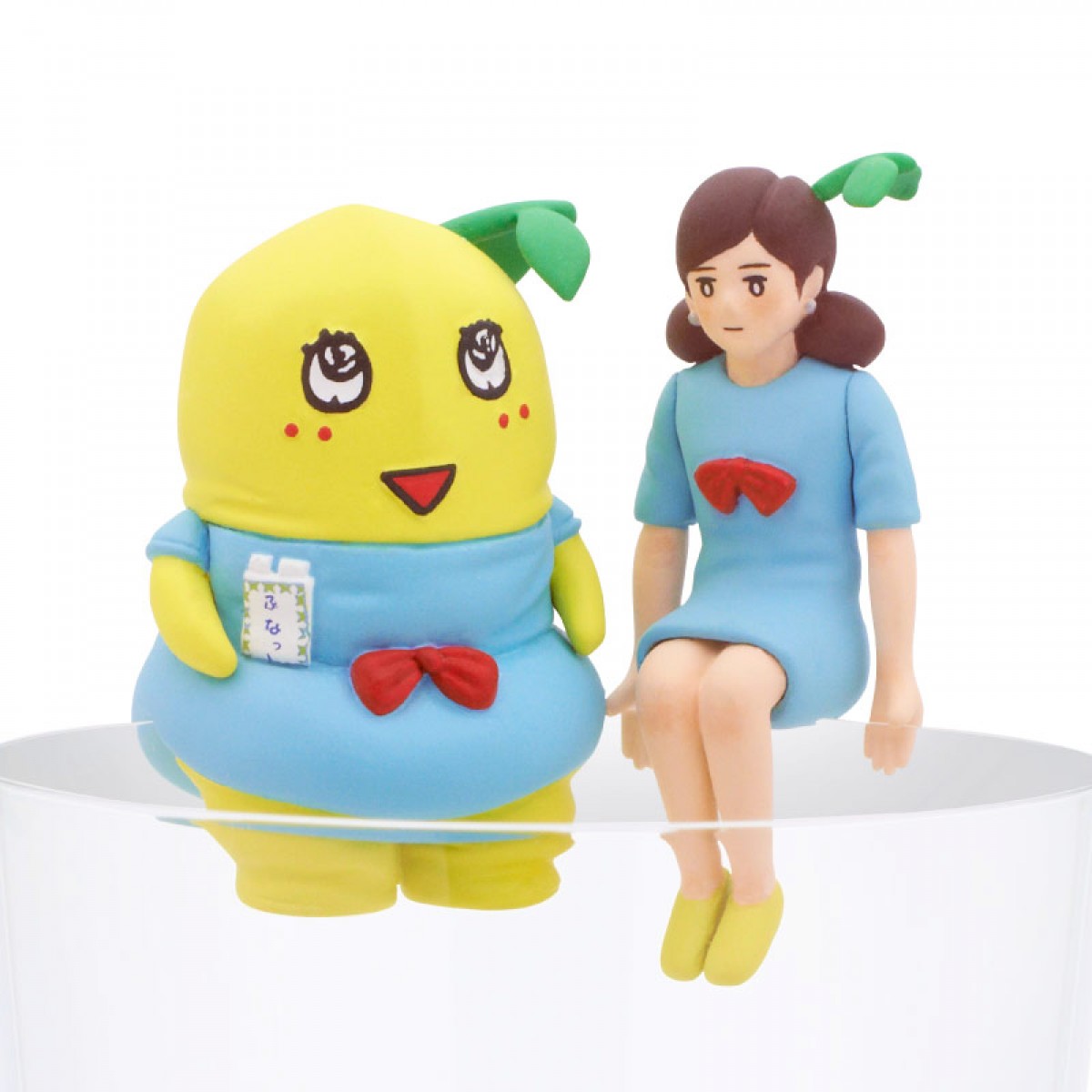「コップのフチ子とふなっしー」 ふちことふなっしー