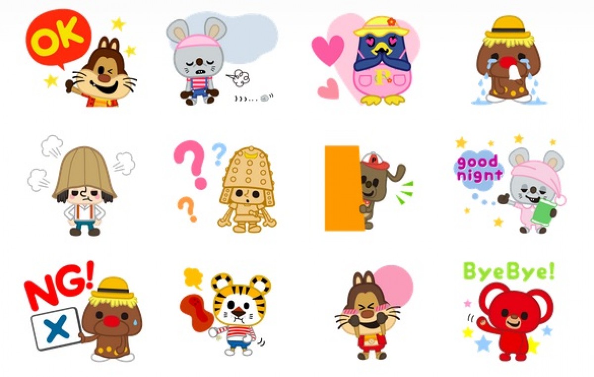 『にこぷん』じゃじゃまるがLINEスタンプに！ぴっころ・ぽろり達なつかしキャラ集結