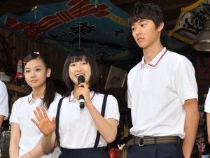 NHK連続テレビ小説『まれ』のスタジオ取材会の様子