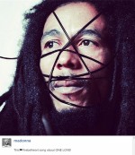 マドンナのインスタグラムに掲載された加工写真（ボブ・マリー）