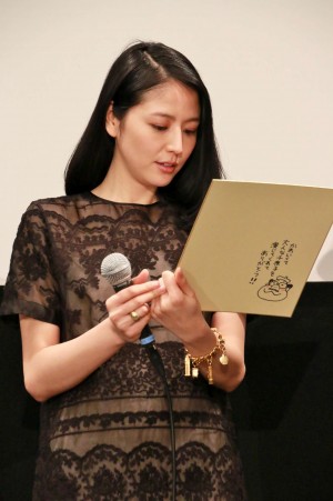 『ショコラ』の舞台挨拶付き試写会に登場した長澤まさみ