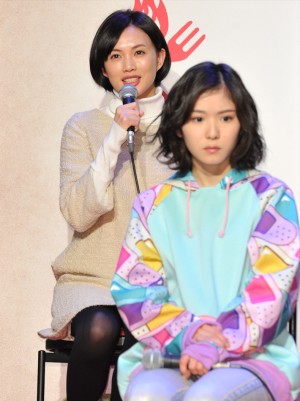 『問題のあるレストラン』制作発表記者会見に登場した臼田あさ美、松岡茉優