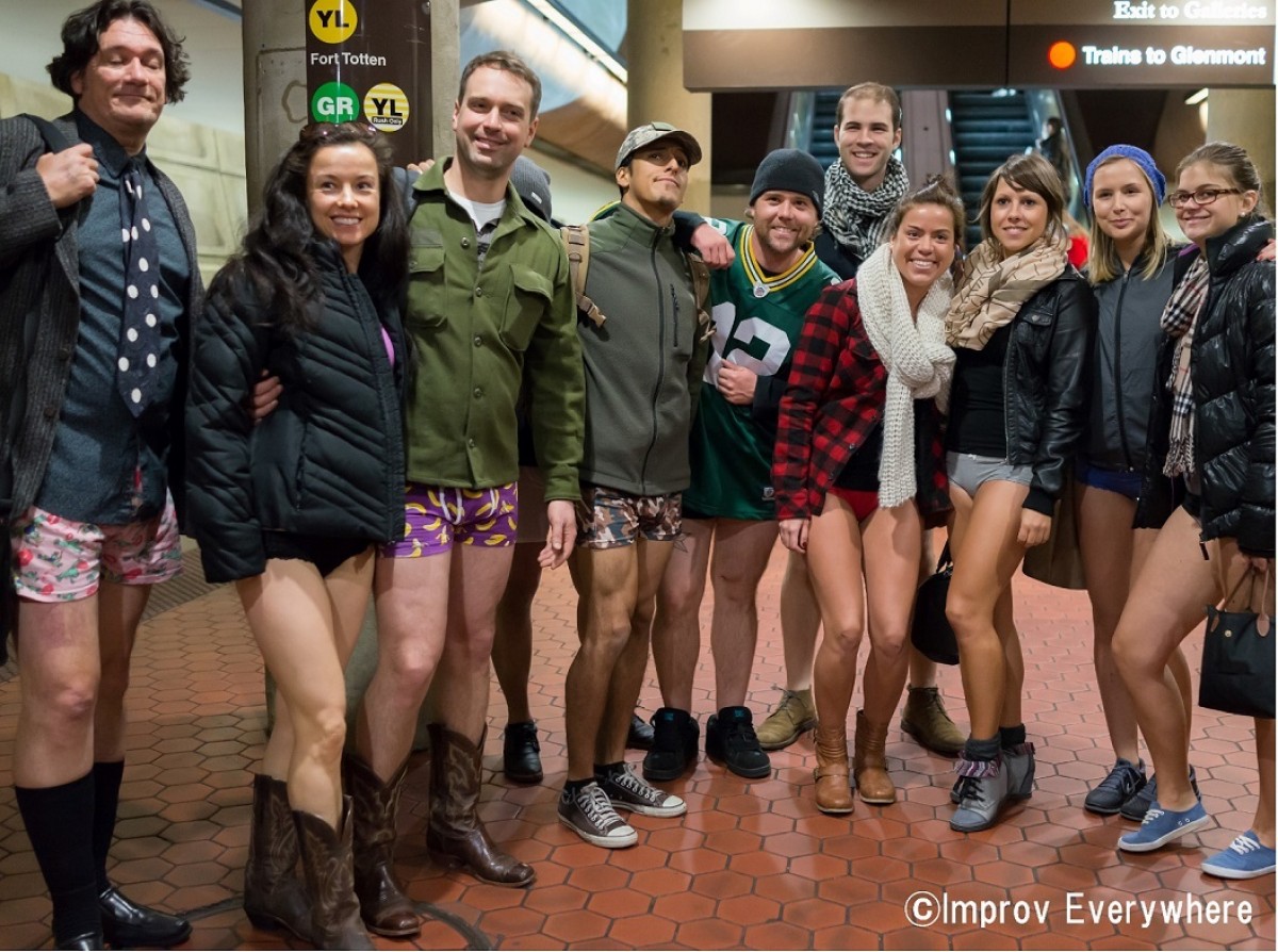 「No Pants Subway Ride」の様子
