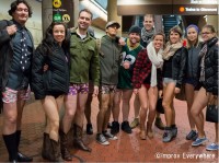 「No Pants Subway Ride」の様子