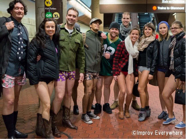 「No Pants Subway Ride」の様子