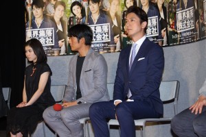 松岡茉優、反町隆史、谷原章介、『限界集落株式会社』試写会会見にて