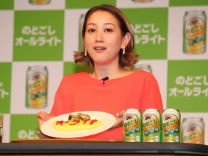 SHELLY、「キリン のどごし オールライト」 新CM発表会にて