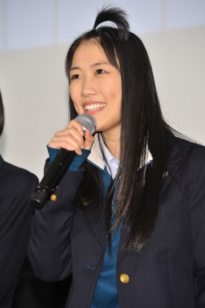 『幕が上がる』完成披露試写会に登場した高城れに