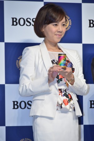 高橋真麻、サントリーコーヒー BOSS　新キャンペーン・新CM発表会にて