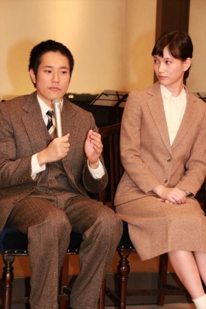 松山ケンイチ、本田翼、NHKドラマ『紅白が生まれた日』取材会にて