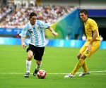 サッカー・アルゼンチン代表としてプレイするメッシ