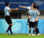 サッカー・アルゼンチン代表としてプレイするメッシ