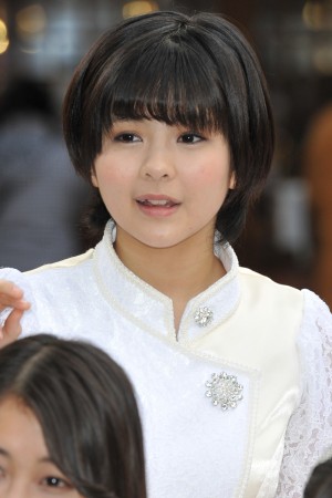 ニューシングルヒット祈願イベントに登場したアンジュルム・田村芽実