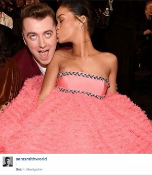 「第57回グラミー賞」の様子を投稿した、サム・スミス