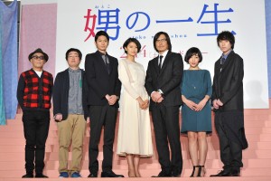 『娚の一生』先行上映イベントに登壇した廣木隆一監督、前野朋哉、向井理、榮倉奈々、豊川悦司、安藤サクラ、落合モトキ