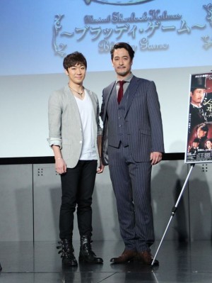 ミュージカル「シャーロック ホームズ2～ブラッディ・ゲーム～」製作発表会見の様子