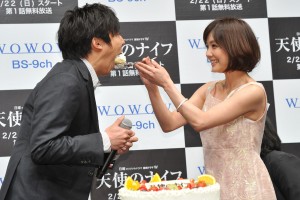 小出恵介、倉科カナ、『連続ドラマW 天使のナイフ』制作発表記者会見にて