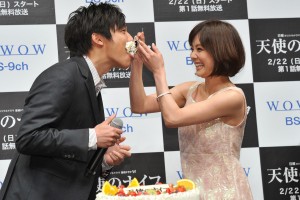 小出恵介、倉科カナ、『連続ドラマW 天使のナイフ』制作発表記者会見にて