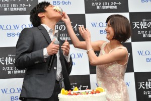 小出恵介、倉科カナ、『連続ドラマW 天使のナイフ』制作発表記者会見にて