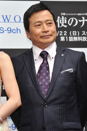 ラサール石井、連続ドラマW『天使のナイフ』制作発表記者会見にて