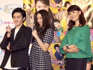 『その男、意識高い系。』完成試写会に登場した林遣都、伊藤歩、大地真央