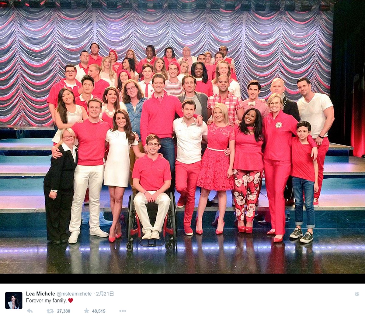 『glee』撮影完了！リー・ミシェルらキャスト陣がコメントを発表