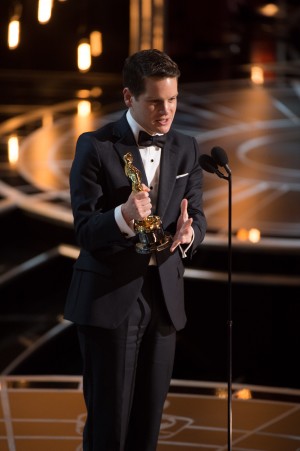 グレアム・ムーア、第87回アカデミー賞脚色賞を受賞した時のスピーチの様子