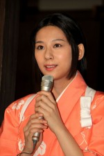 西内まりや、NHK木曜時代劇『かぶき者 慶次』スタジオ取材会にて