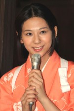 西内まりや、NHK木曜時代劇『かぶき者 慶次』スタジオ取材会にて